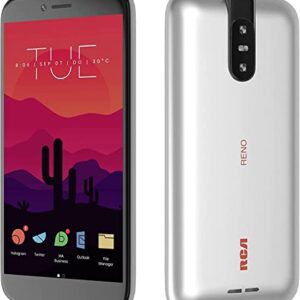 RCA Reno Smartphone, 4G LTE, 16GB+2GB RAM, Android 11, Silver, Unlocked