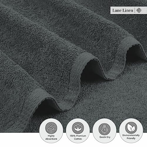 LANE LINEN Bath Sheets Bathroom Towel Set- 2 Pack 100% Cotton Extra Large Bath Towels, Oversized Bath Towels, Luxury Bath Towels Bathroom Set, Shower Towels Bath Towel Sets for Bathroom, 35x66 - Grey