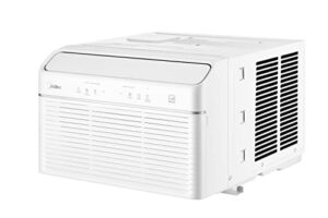 midea 12000 btu smart inverter air conditioner window unit with heat and dehumidifier – cools up to 550 sq. ft., energy star rated, quiet operation, electronic controls, remote control, white