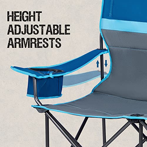 PORTAL Folding Camp Chairs Portable Backpacking Chair Comapct Beach Chair for Hiking Travel Outdoor Sports Picnic Garden Festival Lightweight, 500LBS Capacity