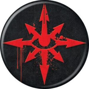 Ata-Boy Warhammer 40,000 Button Set - Chaos Stars, Black Legions, Night Lords Button Set, Officially Licensed Collectible Buttons