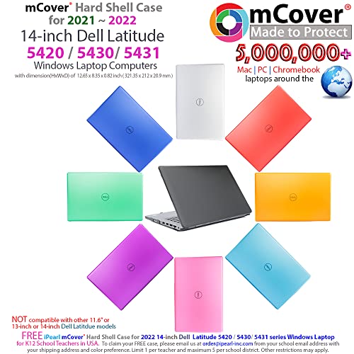 mCover Case Compatible ONLY for 2021～2023 14" Dell Latitude 5420 5430 5440 Windows Notebook Computer (NOT Fitting Any Other Dell Models) - Purple