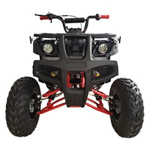 X-PRO 200cc Adult ATV with Automatic Transmission w/Reverse, Big 23"/22" Aluminium Rim Wheels! (Black)