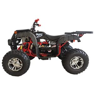 X-PRO 200cc Adult ATV with Automatic Transmission w/Reverse, Big 23"/22" Aluminium Rim Wheels! (Black)
