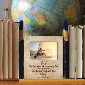 Personalized Dad Picture Frame | 6 Unique Designs incl. Baseball w/ 2 Size Options 4x6, 5x7 | Custom Fathers Day Photo Frame - Dad Gifts from Daughter, Son - Birthday Gifts for Dad