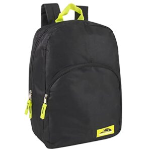 color block backpacks for school boys and girls, 15 inch two tone backpack for classroom, work, travel for kids and adults
