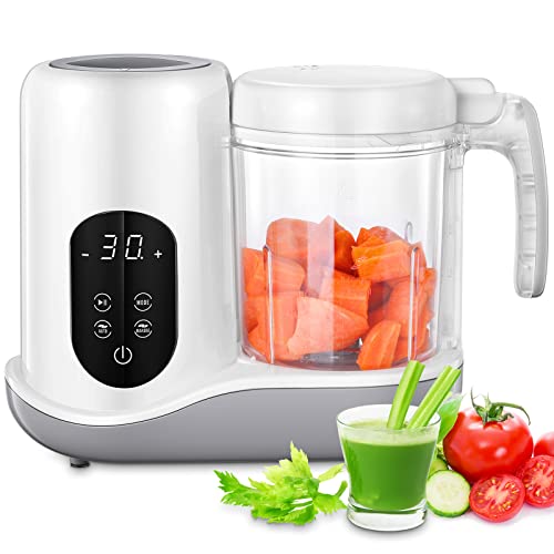 Baby Food Maker, MAMIZO Baby Food Blender,Baby Food Processor, Auto Cooking & Grinding,Baby Food Maker with Blender and Steamer, Touch Screen Control,Valentines Day Gifts for Kids