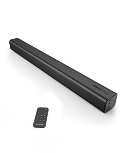 sound bar, soundwings 26-inch soundbar for tv, 3d surround sound audio system, bluetooth 5.1/usb connectivity, button/remote control, for 4k & hd tv, 3 equalizer mode for home theater/gaming/projector