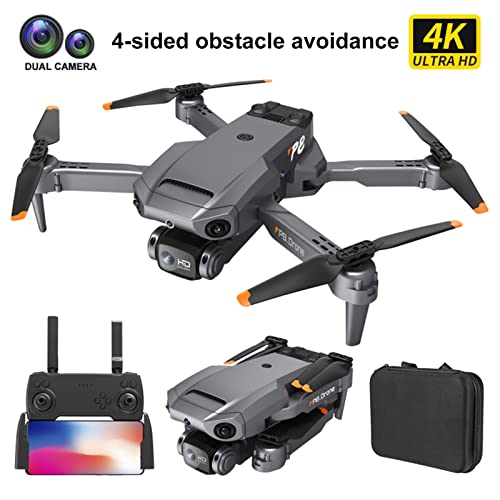 GoolRC RC Drone with Camera 4K Dual Camera RC Quadcopter with Function 4 Sided Obstacle Avoidance Waypoint Flight Gesture Control Storage Bag Package Drones for Kids 2 Battery