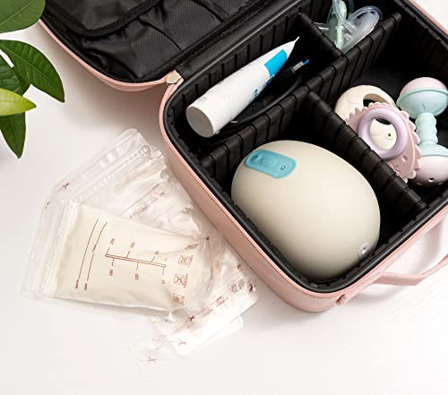 Wearable Breast Pump Bag, Compatible with Elvie and Willow Breast Pump, Hard Container Case Bag for Working Moms, Holds Pump Accessories, Milk Bags