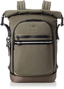 tumi - alpha bravo ally roll top backpack - sand