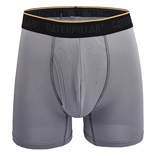 Caterpillar Men's 4-Pack Comfort Core Boxer Briefs, Grey, Large