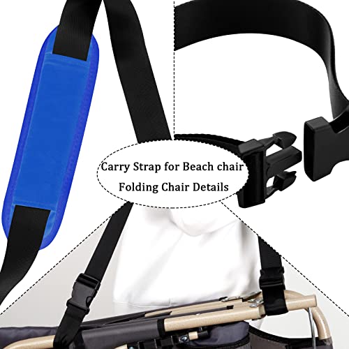 3 Pack Carry Strap for Beach Chair Folding Chair Adjustable Beach Chair Carry Strap Replacement Universal Folding Chair Carry Strap for Beaches Camping Picnics (Blue, Purple, Rose)