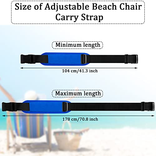 3 Pack Carry Strap for Beach Chair Folding Chair Adjustable Beach Chair Carry Strap Replacement Universal Folding Chair Carry Strap for Beaches Camping Picnics (Blue, Purple, Rose)
