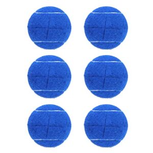 Magicorange 6 PCS Precut Walker Tennis Balls for Furniture Legs and Floor Protection, Heavy Duty Long Lasting Felt Pad Glide Coverings (Dark Blue)