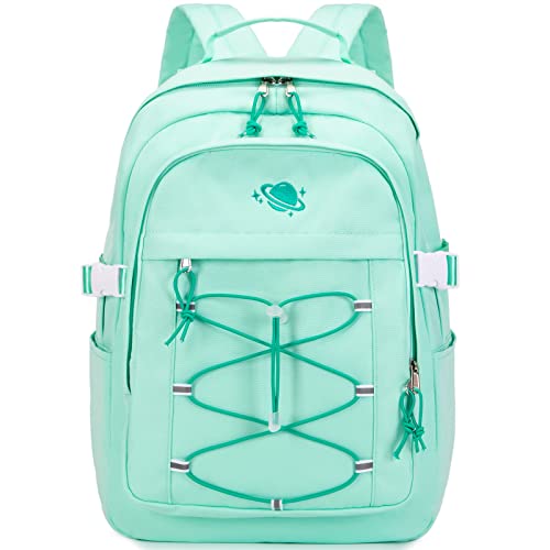 mygreen Backpack for Girls Kids Bookbag Elementary Middle School Womens College Lightweight Travel Rucksack Casual Daypack Laptop Backpacks For Men Women Water Blue Cute Backpacks for Teen Girls