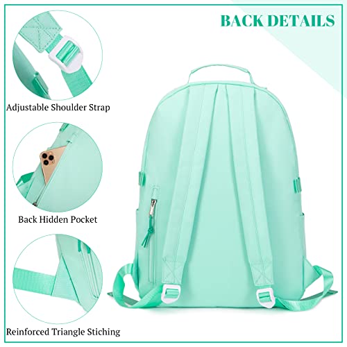 mygreen Backpack for Girls Kids Bookbag Elementary Middle School Womens College Lightweight Travel Rucksack Casual Daypack Laptop Backpacks For Men Women Water Blue Cute Backpacks for Teen Girls