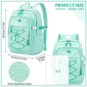 mygreen Backpack for Girls Kids Bookbag Elementary Middle School Womens College Lightweight Travel Rucksack Casual Daypack Laptop Backpacks For Men Women Water Blue Cute Backpacks for Teen Girls