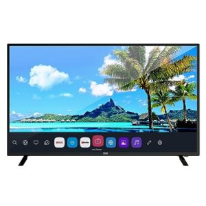 pyle 50" 2160p uhd smart tv - flat screen monitor hd dled digital/analog television w/built-in webos hub operating system, hdmi, usb, av, full range stereo speaker, wall mount, includes remote control