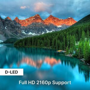 Pyle 50" 2160p UHD Smart TV - Flat Screen Monitor HD DLED Digital/Analog Television w/Built-in WebOS Hub Operating System, HDMI, USB, AV, Full Range Stereo Speaker, Wall Mount, Includes Remote Control