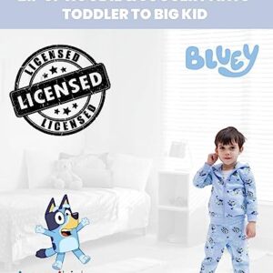 Bluey Little Boys Fleece Zip Up Hoodie Set Blue 7