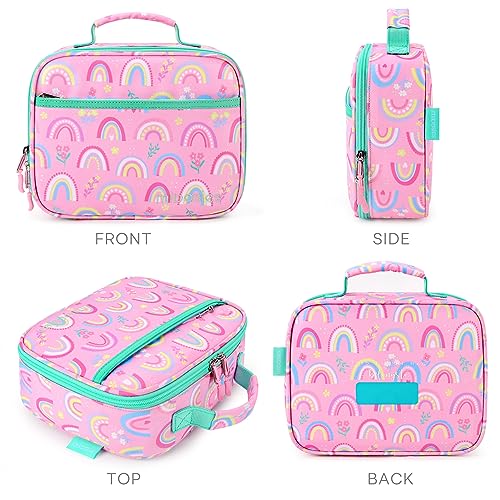 mibasies Kids Lunch Box for Girls and Boys Toddler Insulated Lunch Bag (Rainbow)