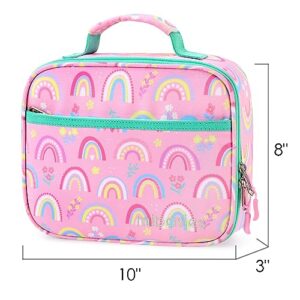 mibasies Kids Lunch Box for Girls and Boys Toddler Insulated Lunch Bag (Rainbow)