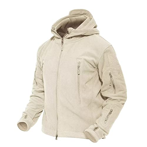 MAGCOMSEN Men's Winter Coats Fleece Jacket for Men with Hood Warm Jacket Winter Jackets for Men Polar Fleece Jacket Mens Jacket