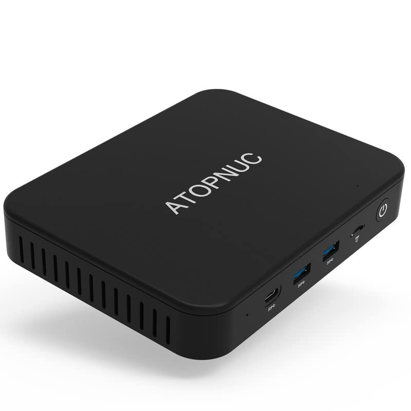 ATOPNUC Mini PC Intel Celeron N4020 Mini Desktop Computers, Micro Computer Support M.2 SATA SSD/2.5-inch SSD,4K HD,Dual WiFi, BT5.0 for Business Home Office N4020 4GB+128GB / Windows 10 Pro