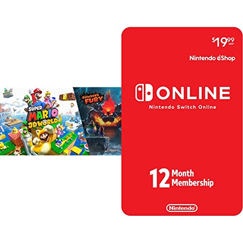Super Mario 3D World + Bowser’s Fury - Nintendo Switch [Digital Code] & Nintendo Switch Online 12-Month Individual Membership [Digital Code]