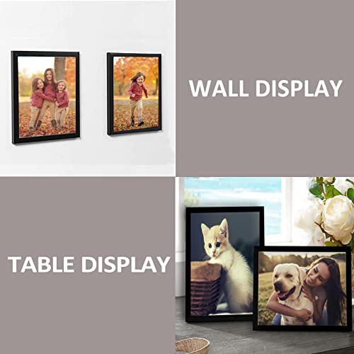 8X10 Picture Frame Set of 4, Picture Frames Collage Wall Decor,5x7 with Mat or 8x10 Without Mat, Picture Frames 8 by 10 for Table Top Display Pictures Wall Gallery Picture Frames Easter Decorations