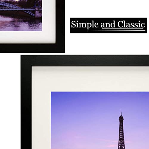 8X10 Picture Frame Set of 4, Picture Frames Collage Wall Decor,5x7 with Mat or 8x10 Without Mat, Picture Frames 8 by 10 for Table Top Display Pictures Wall Gallery Picture Frames Easter Decorations