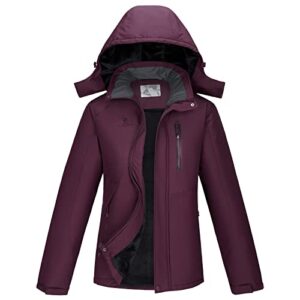 camel women's warm winter ski jackets waterproof snow coat with hood mountain windproof rain jacket