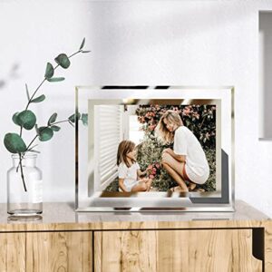 LUCKYLIFE 8x10 Picture Frame Glass for Tabletop Display Vertical or Horizontal, Photo Frames, 1 Pack