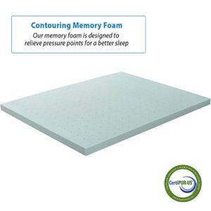 Nestl Mattress Topper, Gel Infused Memory Foam Mattress Topper, Ventilated Design Mattress Pad, 2 Inch, Queen Size