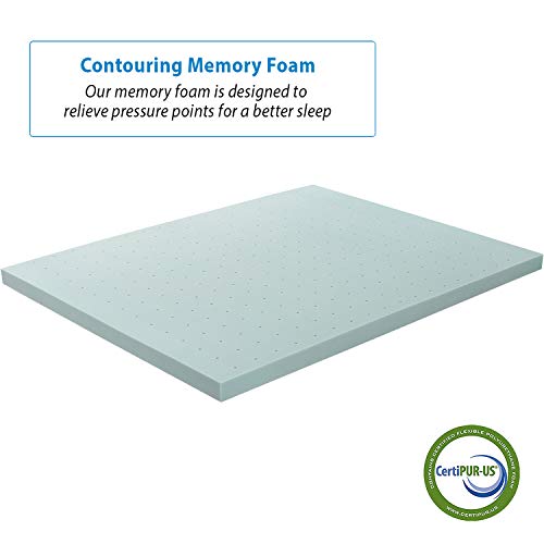 Nestl Mattress Topper, Gel Infused Memory Foam Mattress Topper, Ventilated Design Mattress Pad, 2 Inch, Queen Size