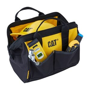 Caterpillar 12" Tool Bag, Zip Closure, Yellow and Black