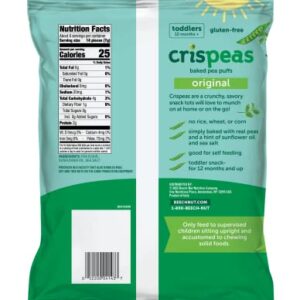 Beech-Nut Toddler Snacks, Original Crispeas Baked Pea Puffs, 1.4 oz Bag (7 Pack)