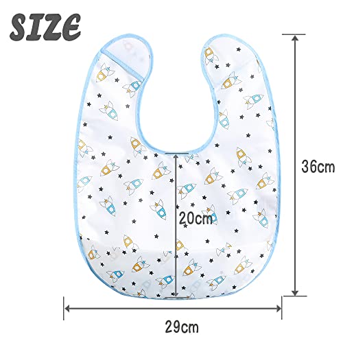 norinori Baby bib waterproof feeding bibs - baby food bib 4pack adjustable soft for Boy Girl 6-24M