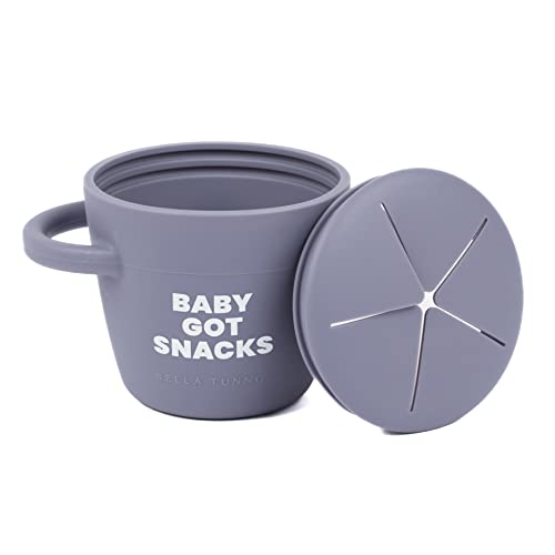 Bella Tunno Happy Snacker – Spill Proof Snack Cups for Toddlers and Babies, Snack Containers Made from Silicone BPA Free, Soft Opening & Removable Lid (Baby Got Snacks)