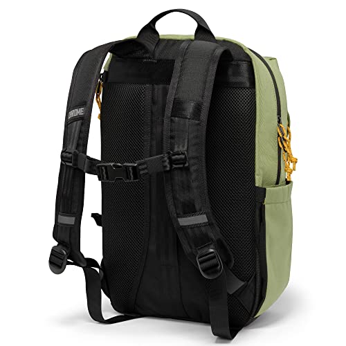 Chrome Industries Ruckas Backpack, Lightweight, Travel Backpack for Men and Women, Water Resistant, 14 Liter, Oil Green