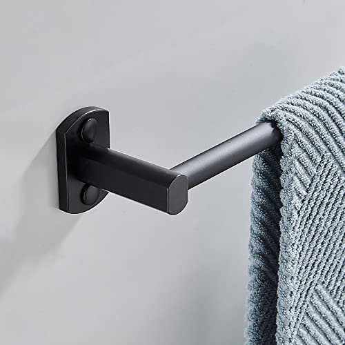 Dancrul Black Towel Bar, Hand Towel Rack for Bathroom Wall Mounted Towel Hanger, Kitchen Bath Towel Holder, Toilet Towel Rod,12 Inch