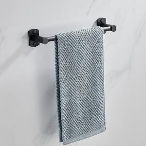 Dancrul Black Towel Bar, Hand Towel Rack for Bathroom Wall Mounted Towel Hanger, Kitchen Bath Towel Holder, Toilet Towel Rod,12 Inch