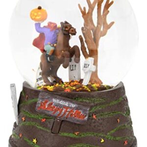 Tree Buddees Sleepy Hollow Fall Themed Headless Horseman Halloween Snow Globe - Large 6.5"