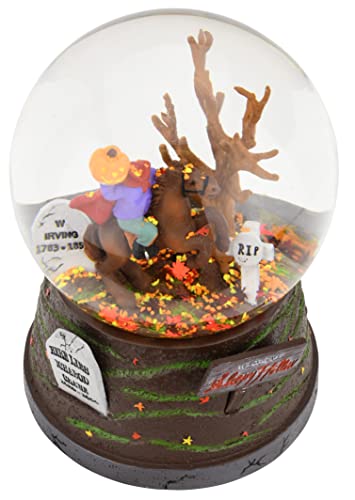 Tree Buddees Sleepy Hollow Fall Themed Headless Horseman Halloween Snow Globe - Large 6.5"