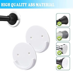 2 Pack Shower Curtain Rod Holder Universal Acrylic 3M Adhesive Wall Mount Bracket ,Shower Curtain Rod Mount Retainer for Wall(Shower Rod Not Included) For Bathroom