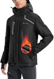 heathyoga mens ski jacket waterproof snowboard jacket for men snow jacket skiing jackets snowboarding jackets ski coats