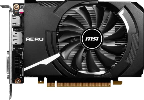 MSI Gaming GeForce GTX 1630 4GB GDRR6 64-Bit HDMI/DP/DVI Single Fan OC ITX Graphics Card (GTX 1630 AERO ITX 4G OC)