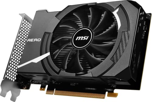 MSI Gaming GeForce GTX 1630 4GB GDRR6 64-Bit HDMI/DP/DVI Single Fan OC ITX Graphics Card (GTX 1630 AERO ITX 4G OC)