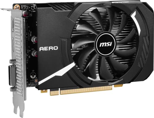 MSI Gaming GeForce GTX 1630 4GB GDRR6 64-Bit HDMI/DP/DVI Single Fan OC ITX Graphics Card (GTX 1630 AERO ITX 4G OC)